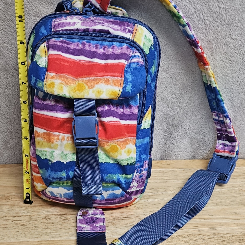 Vera Bradley Love Stripe Rainbow Crossbody